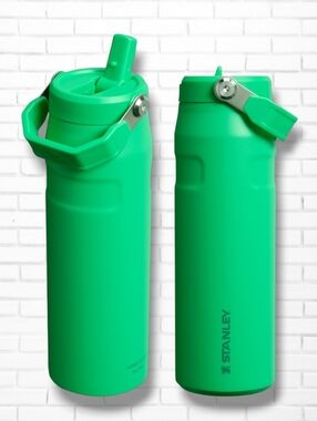 Stanley The IceFlow™ Emerald Green Bottle with Flip Straw Lid 24 Oz 710 mL NWT